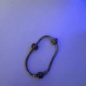 Sterling Silver Charm Bracelet - Silver